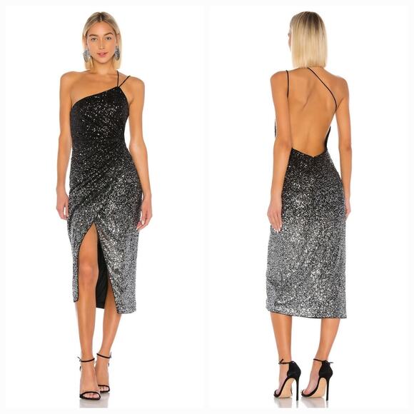 LPA Andrea Dress in Black & Silver Small - Picture 1 of 13